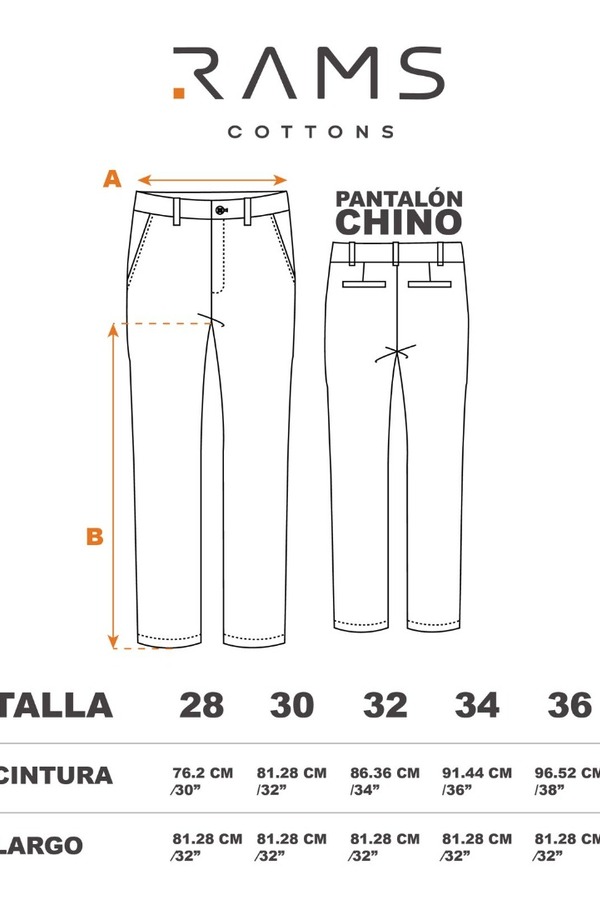 Pantalón Chino Color Azul Plúmbago Slim Fit De Algodón Para Hombre